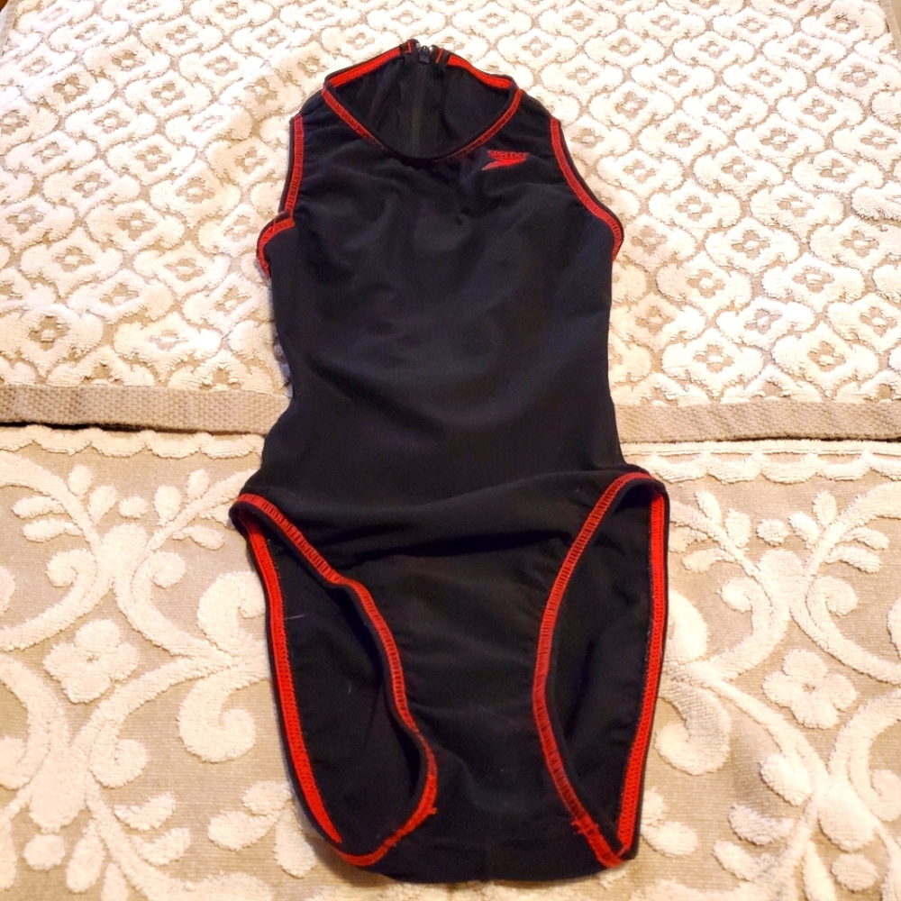 Speedo endurance zip-back swimsuit